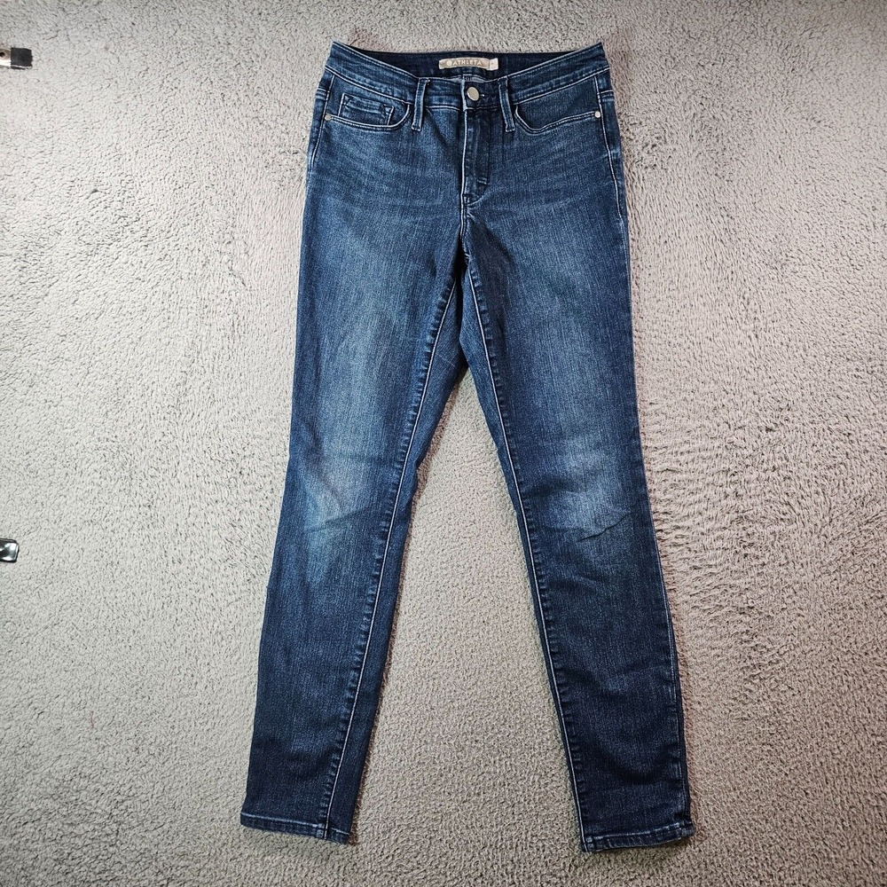 Athleta Sculptek Denim Jeans Women Size 4 Zip Fly Blue Skinny Stretch